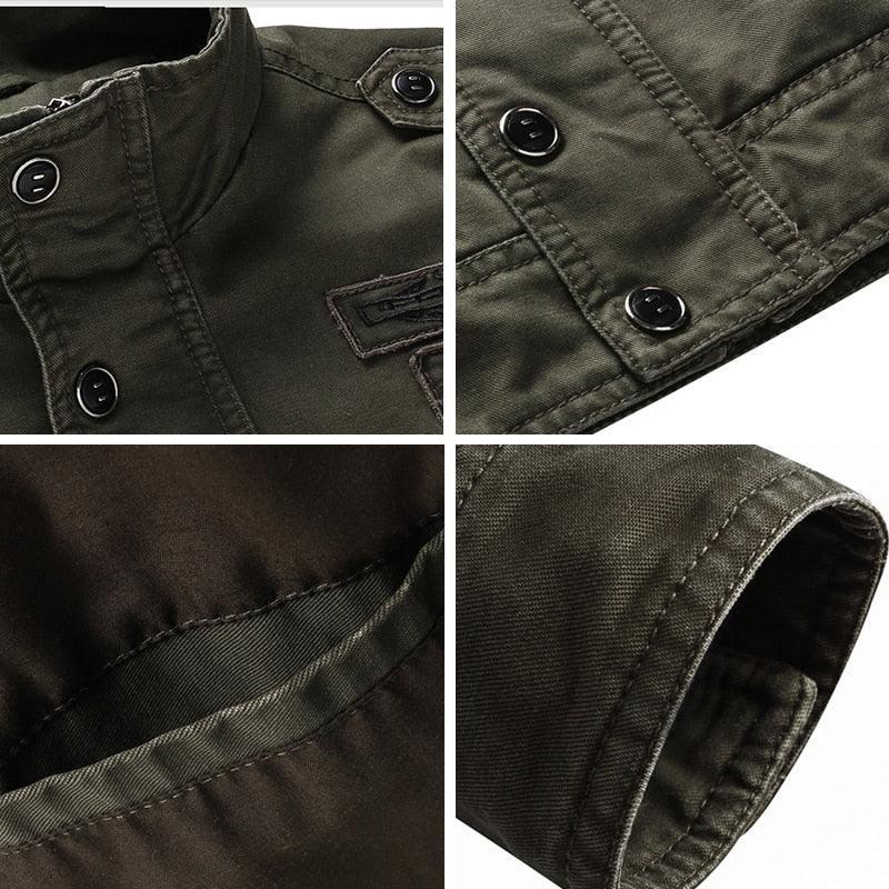 Jaqueta Masculina Jeans Inspirada no Exército Americano - Warmjeans / Jaqueta Tática Para Você Que Ama o Estilo Militar!