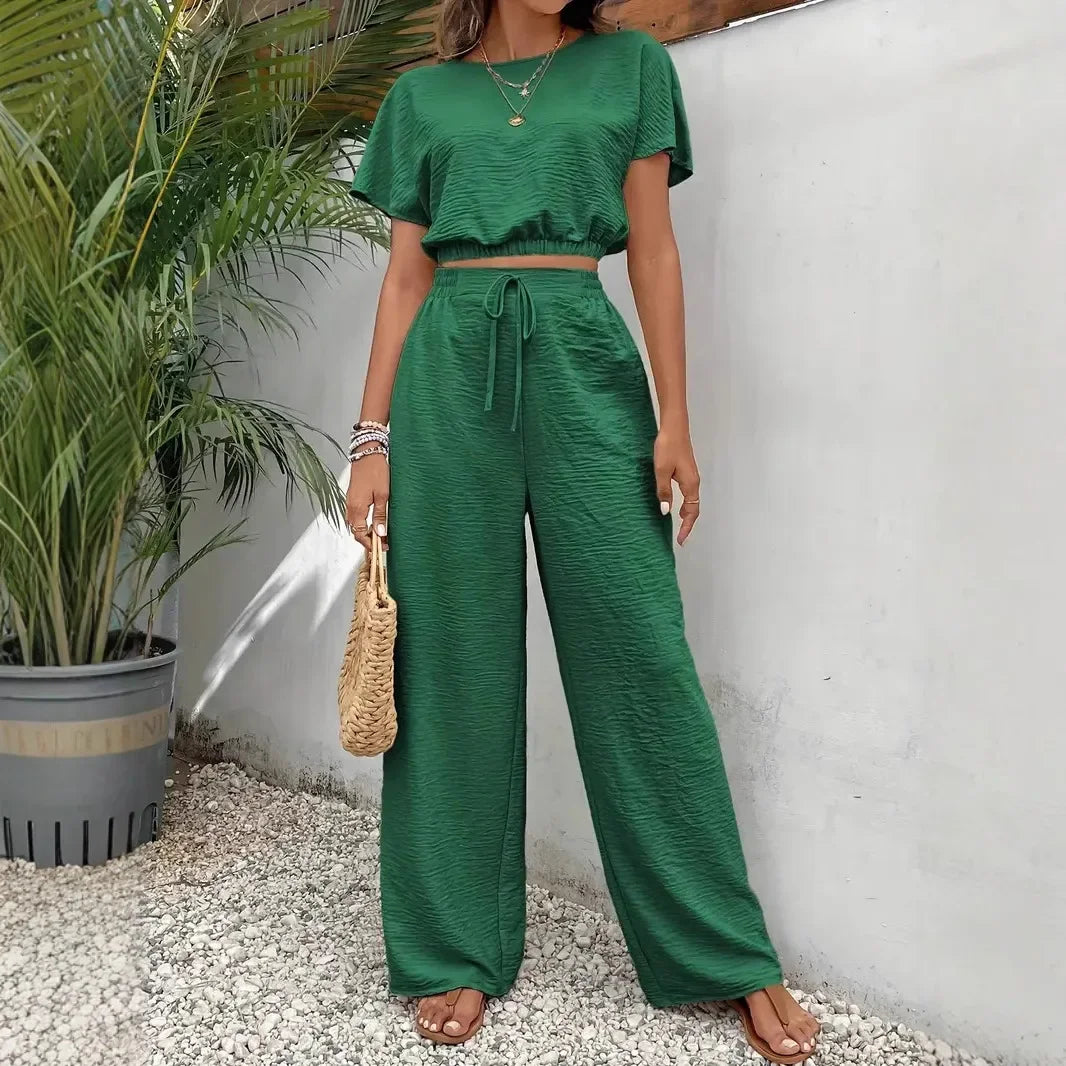 Conjunto Aurelisse™ em Linho de Algodão com Caimento Leve
