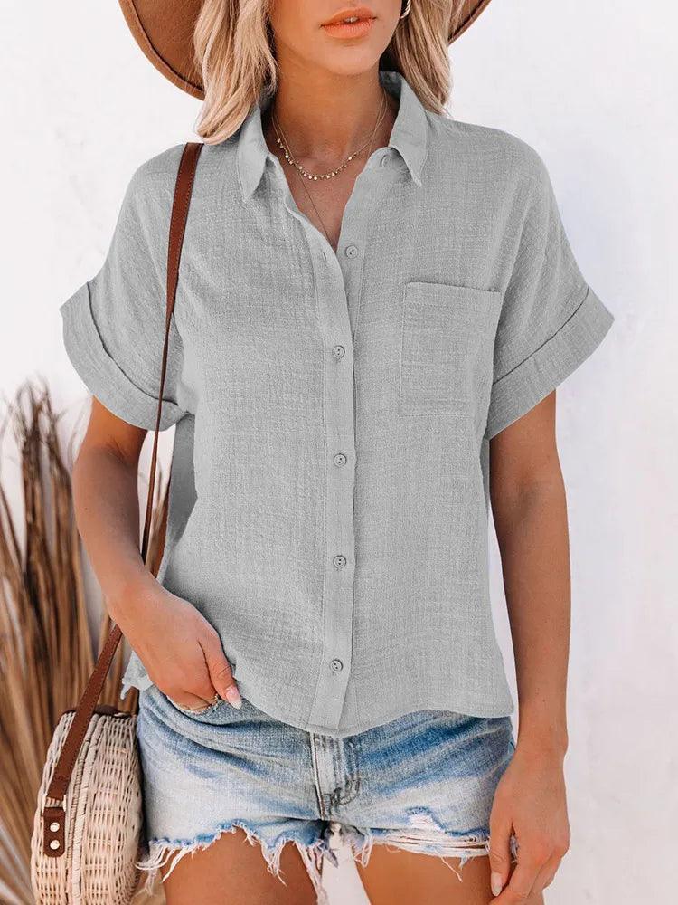 [COMPRE 1 E LEVE 3] Camisa Alvorada™ em Linho de Algodão / A Peça Essencial do Verão para a Mulher Decidida e Sofisticada!