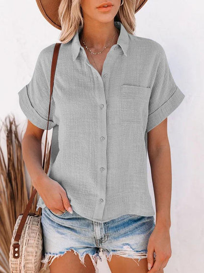 [COMPRE 1 E LEVE 3] Camisa Alvorada™ em Linho de Algodão / A Peça Essencial do Verão para a Mulher Decidida e Sofisticada!