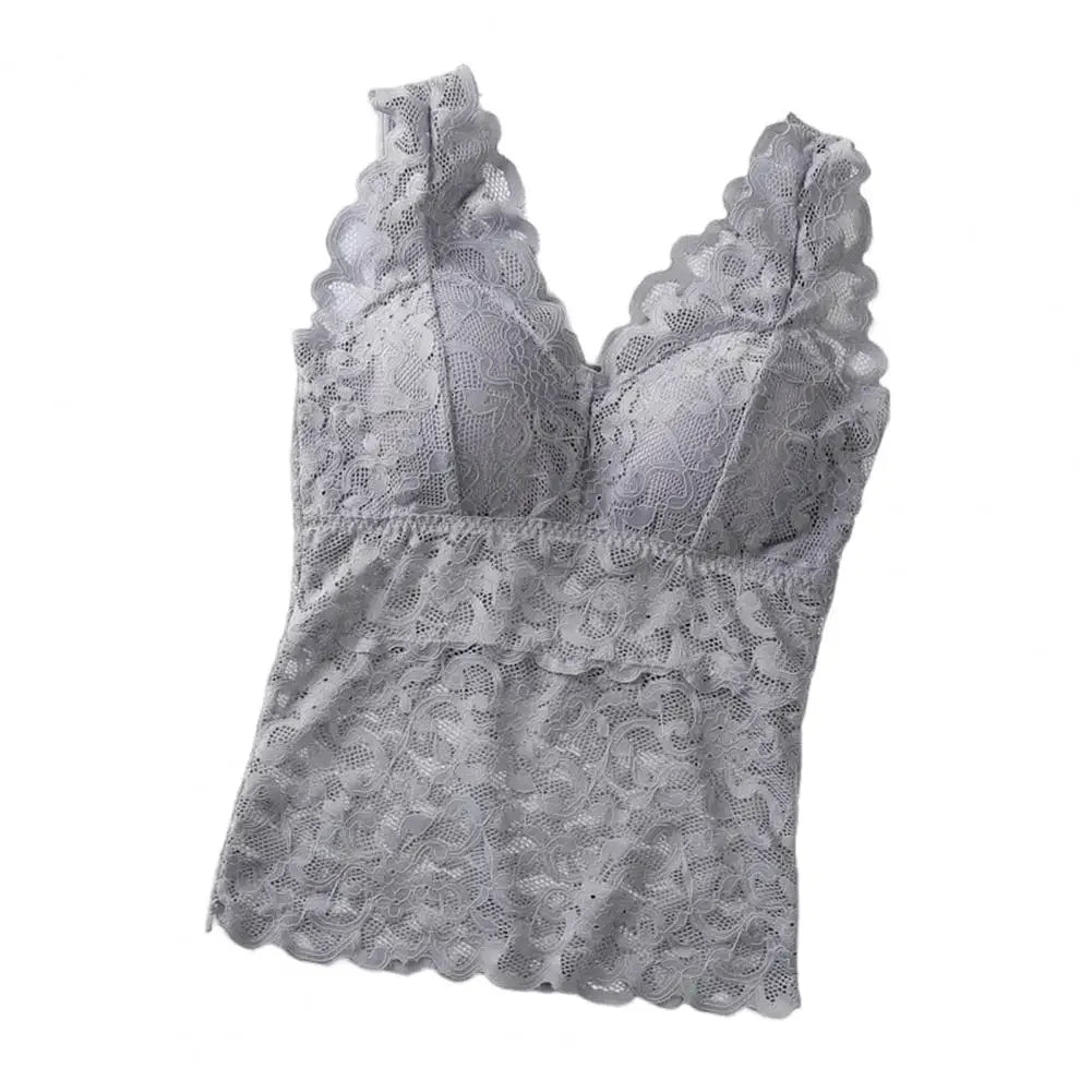 [COMPRE 1 E LEVE 3] Blusinha BellaLace™ com Bojo Embutido e Renda Suave / Sensualidade e Conforto em Cada Curva!