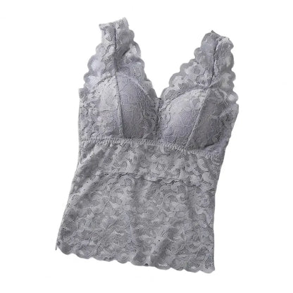 [COMPRE 1 E LEVE 3] Blusinha BellaLace™ com Bojo Embutido e Renda Suave / Sensualidade e Conforto em Cada Curva!