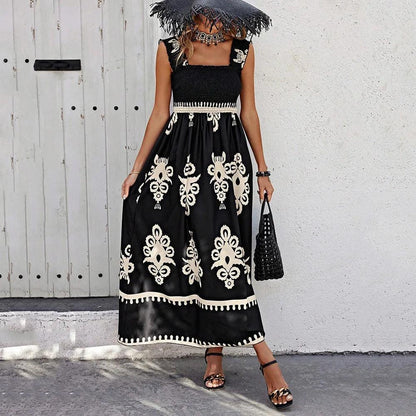 Vestido Mykonos Beach™ com Estampas Barrocas e Caimento Impecável / A Elegância das Praias Gregas com o Conforto de um Look Descontraído!