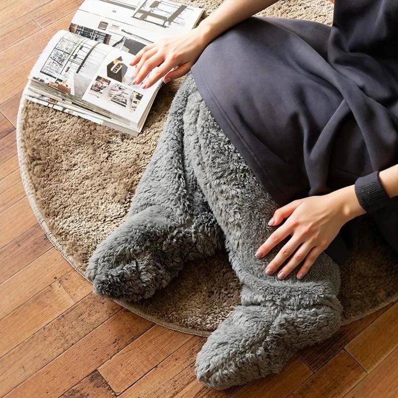 [COMPRE 2 E LEVE 3] Meias Longas Veloura™ em Tecido Felpudo Estilo Pantufa Ultra Macias