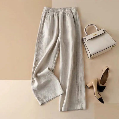 Calça de Linho Feminina Patrícia™/ Soltinha em Linho e Algodão!