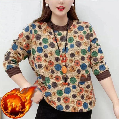 Moletom Floral Margarida Velvet™ / Toque Aveludado e Estilo Quentinho para Todas as Ocasiões!