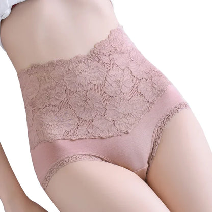 [COMPRE 3 E LEVE 5] Calcinha Angelina™ em Algodão com Renda Floral e Forro Antibacteriano  / Sinta-se Leve, Segura e Ainda Mais Feminina!
