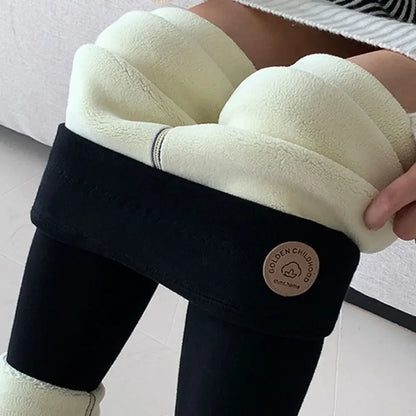 Calça Legging Térmica Frozen™ com Forro Peluciado de Algodão e Cintura Alta / Conforto Extremo e Estilo para Enfrentar o Frio com Leveza!