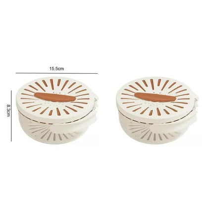 (Compre 1 e Leve 2) Escorredor Modern Lar™ 2 em 1 com Sistema DrenoFlex / Mantenha Seus Alimentos Frescos e Armazenados sem Desperdício!
