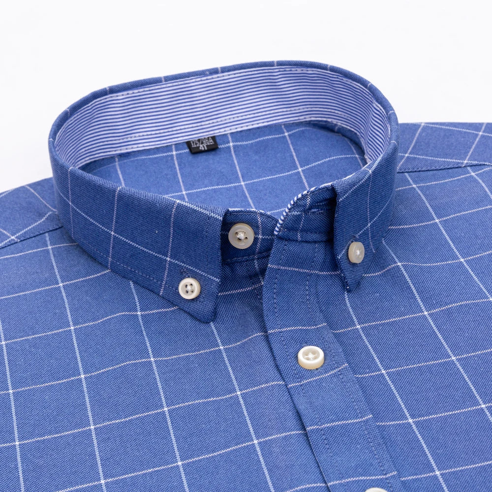 Camisa Gaspard™ em Algodão Respirável e Padronagem Xadrez / Elegância Clássica para Todas as Ocasiões