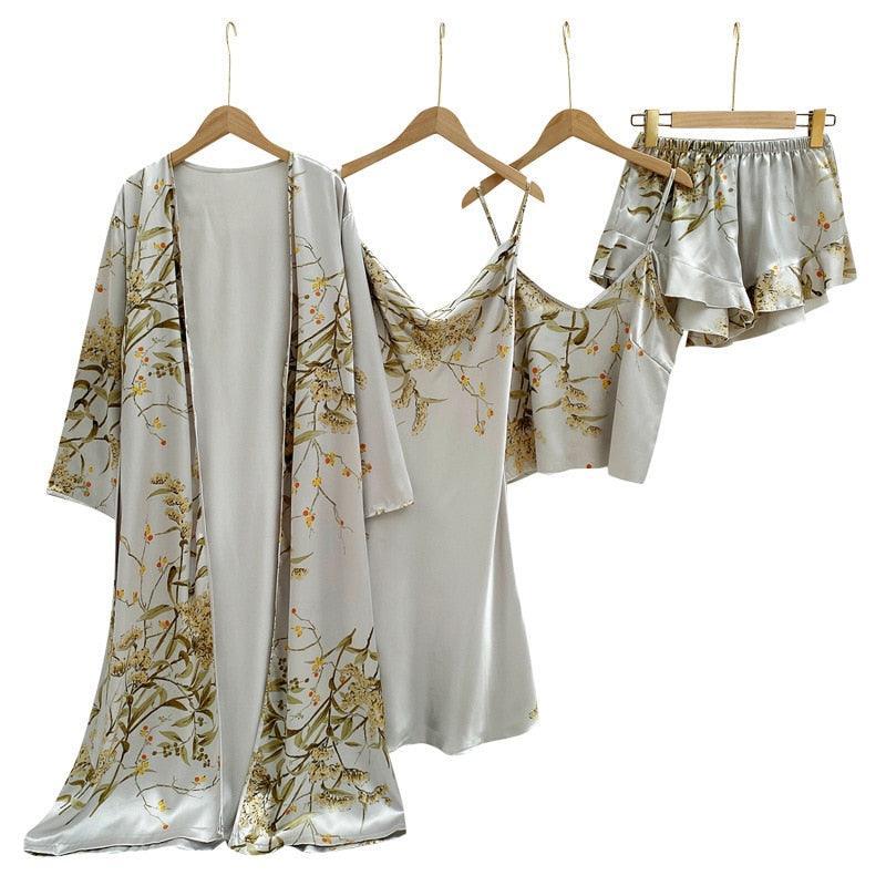 Conjunto Glamour Imperial em Cetim 4 Peças