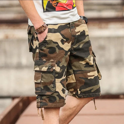 Bermuda Frontier™ com Estampa Camuflada e Bolsos Cargo Utilitários