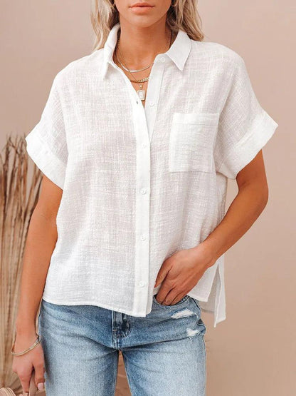 [COMPRE 1 E LEVE 3] Camisa Alvorada™ em Linho de Algodão / A Peça Essencial do Verão para a Mulher Decidida e Sofisticada!