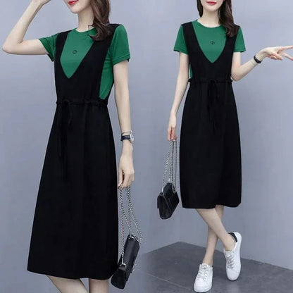 Vestido Macacão Benê em Malha Flexível –  Elegância Confortável para o Cotidiano!