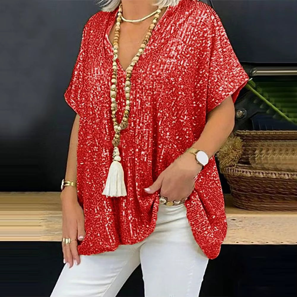 Blusa Dubai™ em Viscose Premium com Detalhes em Paetê