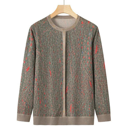 Blusa Manga Longa Flor de Liz™ com Detalhes em Strass e Tecido em Algodão / A Campeã de Elogios do Outono Inverno 2024!