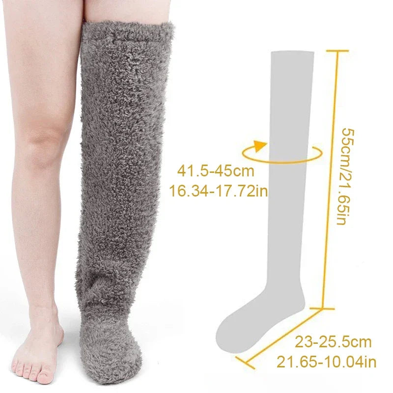 [COMPRE 2 E LEVE 3] Meias Longas Veloura™ em Tecido Felpudo Estilo Pantufa Ultra Macias