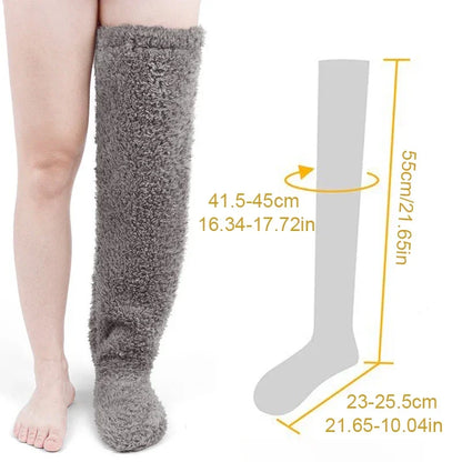 [COMPRE 2 E LEVE 3] Meias Longas Veloura™ em Tecido Felpudo Estilo Pantufa Ultra Macias