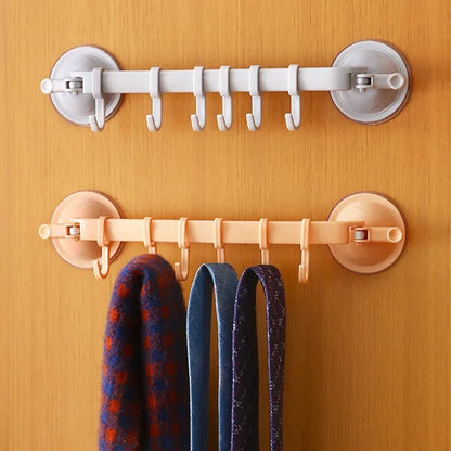 [SUPER PROMOÇÃO] Suporte de Objetos Modern Lar™ com Ventosas de Alta Fixação e 6 Ganchos / Organização Prática e Sem Furos!