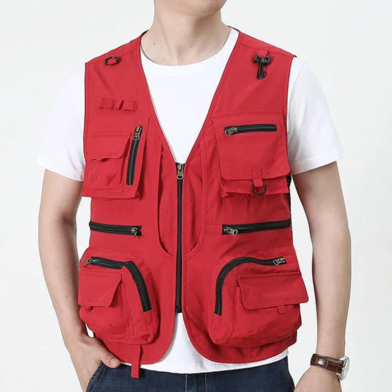 Colete Americano Maverick™ com Visual Tático Urbano e Multi-Bolsos /O Equilíbrio Entre Funcionalidade, Estilo e Presença Masculina.