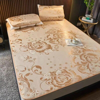 Pillow Top Éden Floral em Seda Gelo - Transforme Sua Cama em um paraíso de frescor!
