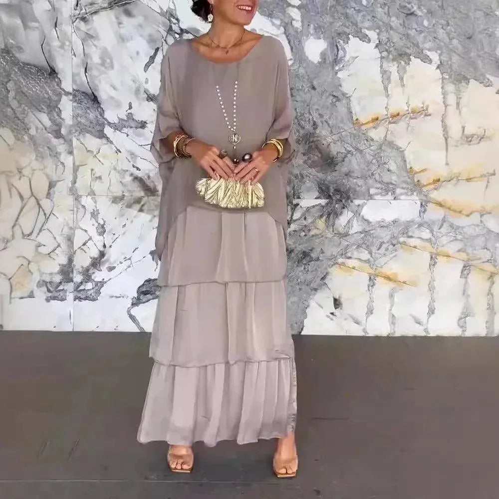 Vestido Filadélfia™ com Efeito em Camadas / A Marca da Sofisticação Descomplicada!