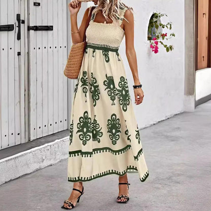 Vestido Mykonos Beach™ com Estampas Barrocas e Caimento Impecável / A Elegância das Praias Gregas com o Conforto de um Look Descontraído!