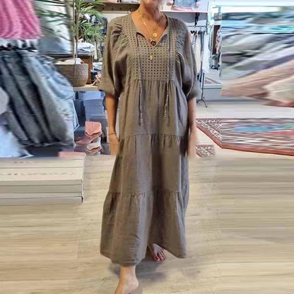 Vestido Brisa da Praia™ em Viscose Extra Leve / Encante-se com Leveza e Conforto que Te Abraçam em Qualquer Ocasião!