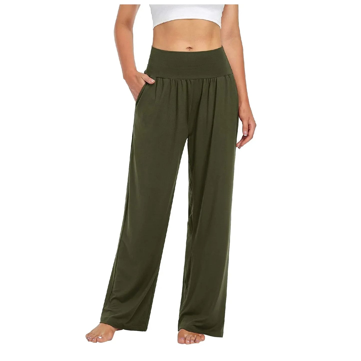 Calça Belle Comfort™ Com Cós Elástico e Modelagem Pantalona