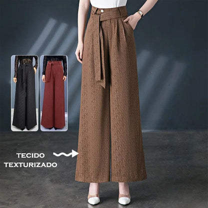 Calças Pantalona Rafaella™ com Cinto em Laço / Conforto e Estilo Sofisticado para Todos os Dias!