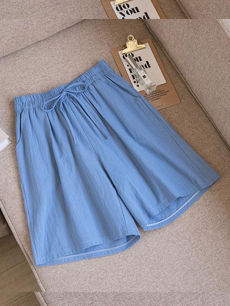 (Promoção Compre 2 e Leve 3) Shorts Veraneio Linho e Algodão: Frescor em Dobro & Estilo Casual!