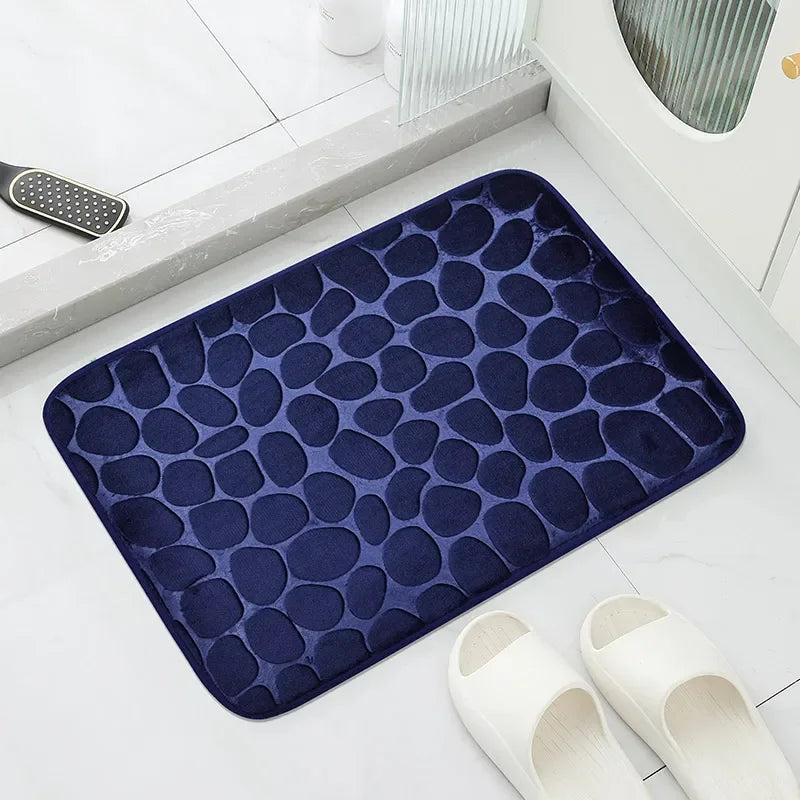 Tapete Antiderrapante PedraLux™ com Design de Pedras / Conforto, Elegância e Funcionalidade para Seu Ambiente!
