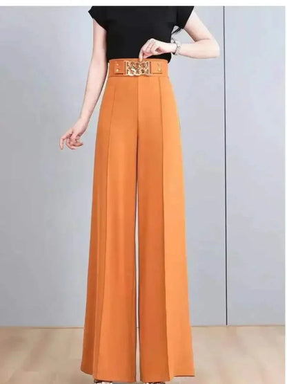 Calça Majesté™ com Fivela de Luxo e Caimento Perfeito / Exiba Sofisticação e Conforto em Cada Passo!