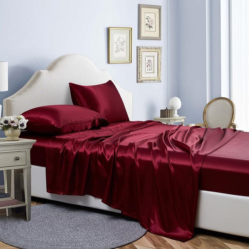 Jogo de Cama em Cetim 4 pçs - LuxorSilk / Onde o Luxo Encontra o Conforto!