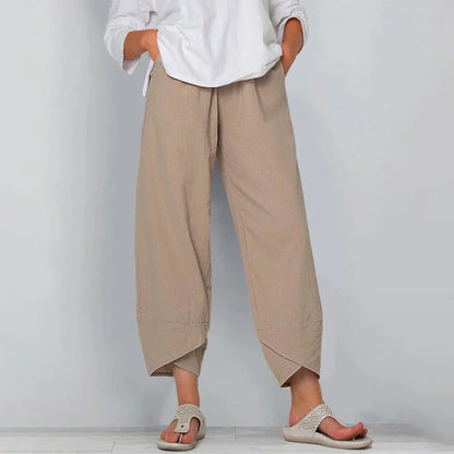 Calça Mireva™ em Linho de Algodão com Caimento Leve