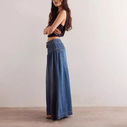 Calça Feminina Solen™ em Jeans Macio com Cintura Alta Modeladora