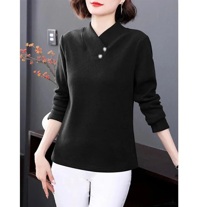 Moletom Fiorentina Chic™ Com Gola Detalhada / Moda Italiana Outono-Inverno!