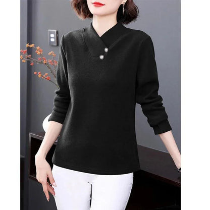 Moletom Fiorentina Chic™ Com Gola Detalhada / Moda Italiana Outono-Inverno!
