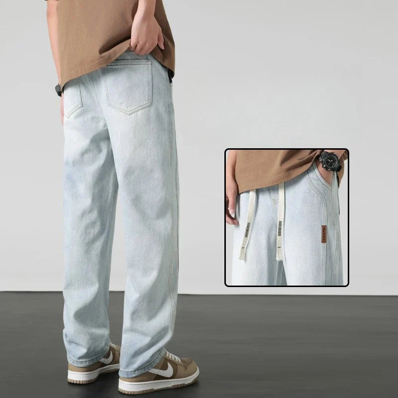 Calça Jeans Toronto™ com Ajuste em Cordão e Caimento Solto