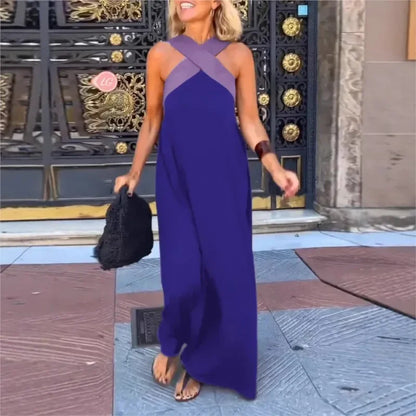 Vestido Blush Belle™ com Alças Cruzadas e Caimento Solto / O Minimalismo Ousado que Envolve com Elegância!
