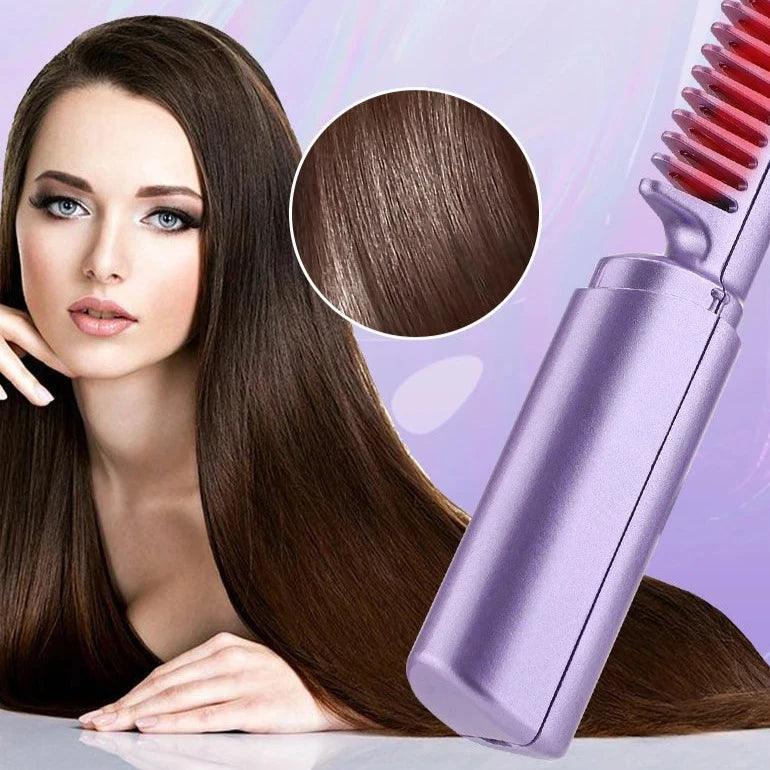 Pente portátil elétrico sem fio, leve em sua bolsa e tenha o Liso Perfeito com o CompactLiss™ em todas ocasiões!