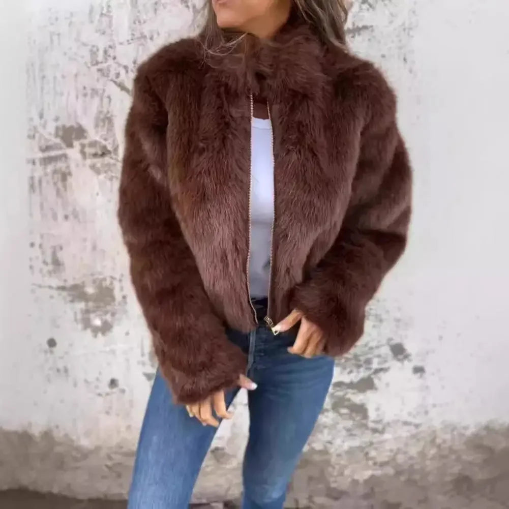 Casaco Bomber Winter Bloom™  em Pelúcia Premium Felpuda / O Toque de Glamour que Seu Inverno Merece!
