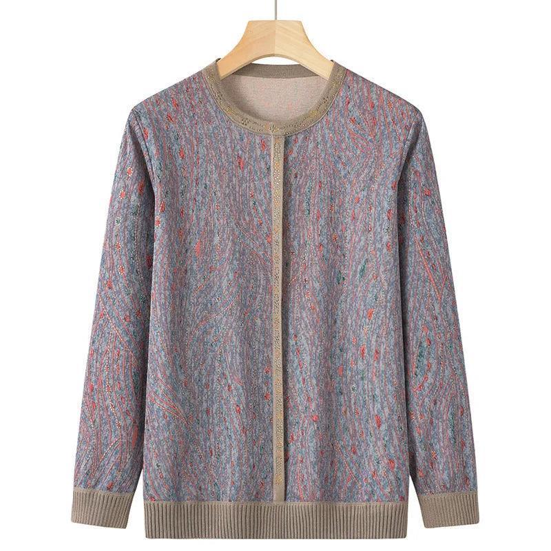 Blusa Manga Longa Flor de Liz™ com Detalhes em Strass e Tecido em Algodão / A Campeã de Elogios do Outono Inverno 2024!