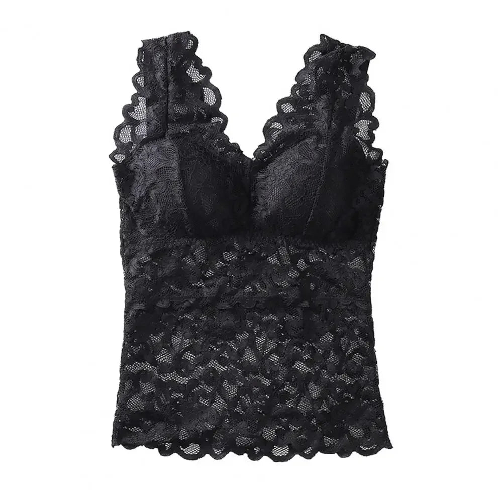 [COMPRE 1 E LEVE 3] Blusinha BellaLace™ com Bojo Embutido e Renda Suave / Sensualidade e Conforto em Cada Curva!