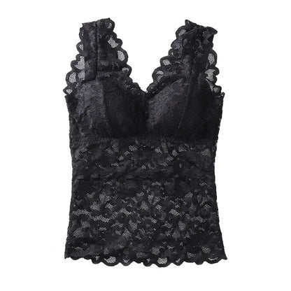 [COMPRE 1 E LEVE 3] Blusinha BellaLace™ com Bojo Embutido e Renda Suave / Sensualidade e Conforto em Cada Curva!