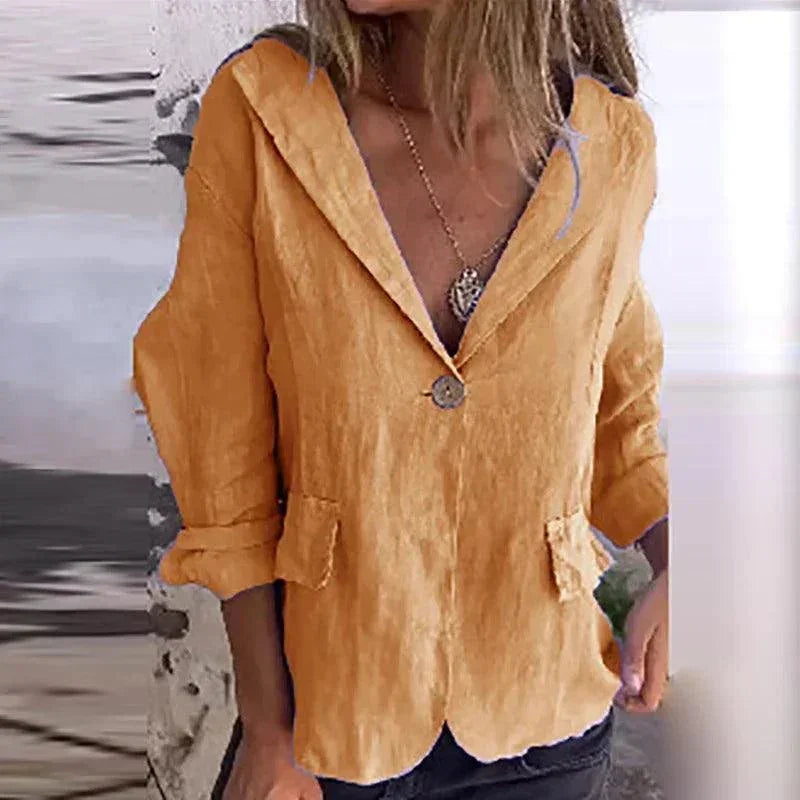 [COMPRE 1 E LEVE 2] Blazer Casual Luar™ em Linho de Algodão / Sinta a Leveza e o Estilo que Acompanham Você em Qualquer Ocasião!