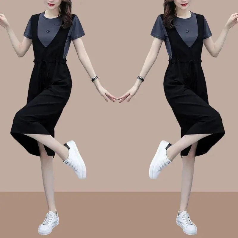 Vestido Macacão Benê em Malha Flexível –  Elegância Confortável para o Cotidiano!