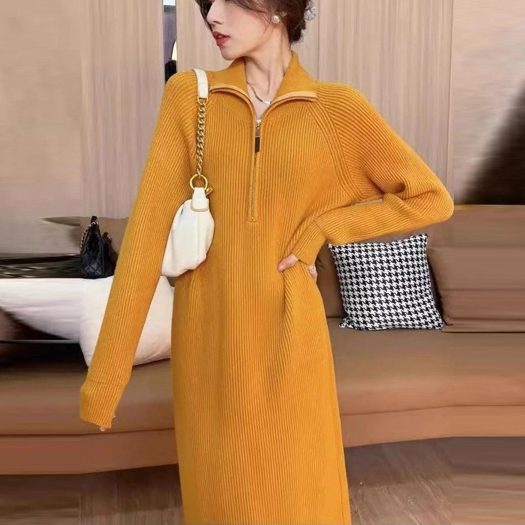 Vestido BellaMadame™ em Tricot Canelado / Conforto e Elegância para Todas as Ocasiões!