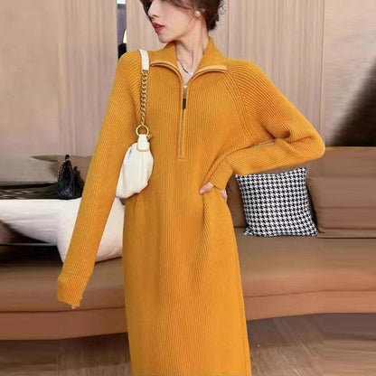 Vestido BellaMadame™ em Tricot Canelado / Conforto e Elegância para Todas as Ocasiões!