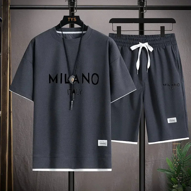 Conjunto Milano Italy™ com Estilo Street e Estampa Minimalista